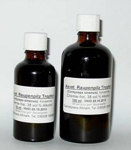 100ml Cordyceps Tropfen, Raupenpilz Extrakt, Testosteron Booster - Bild vergr��ern 