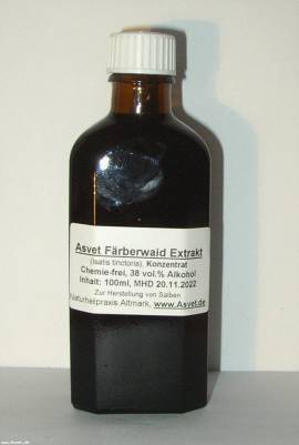 100ml F�rberwaid Extrakt, Waid Tropfen, Isatis tinctoria Konzentrat - Bild vergr��ern 